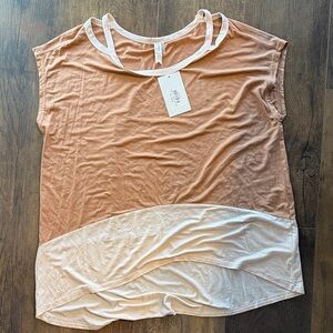 Elegant Women's Tan and Cream Tank Top